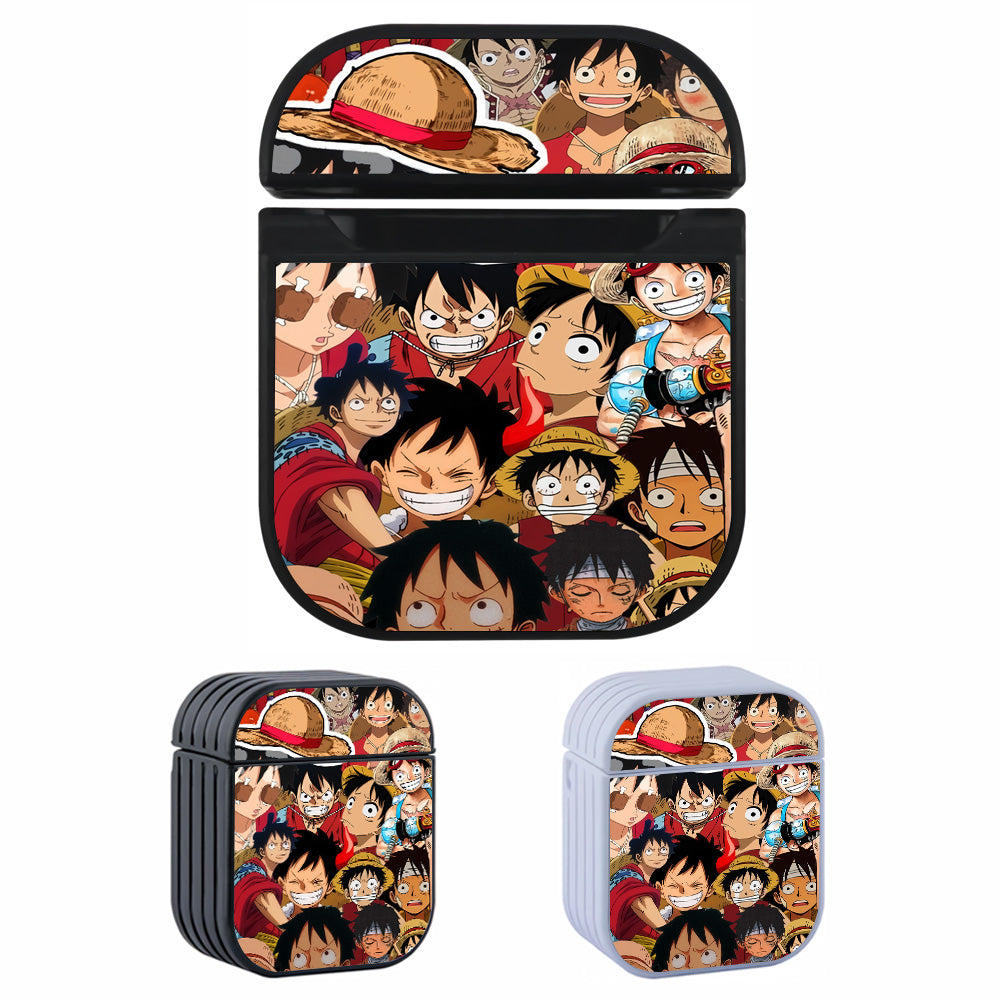 One Piece Luffy Expression Hard Plastic Case Cover For Apple Airpods