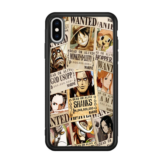 One Piece Wanted Poster iPhone XS Case