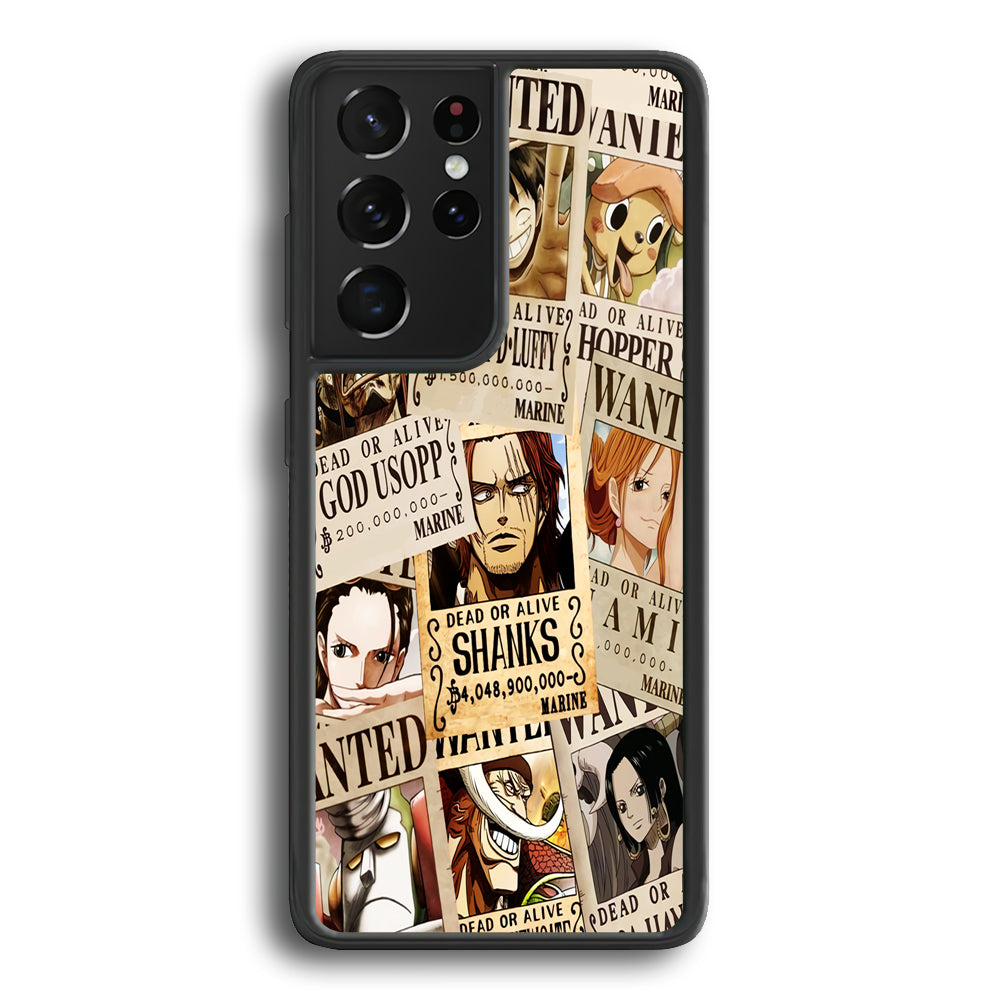 One Piece Wanted Poster Samsung Galaxy S24 Ultra Case - Ezzystore