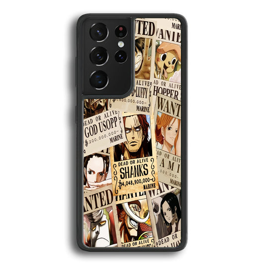 One Piece Wanted Poster Samsung Galaxy S24 Ultra Case - Ezzystore