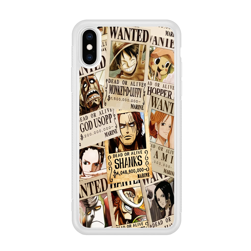 One Piece Wanted Poster iPhone XS Case