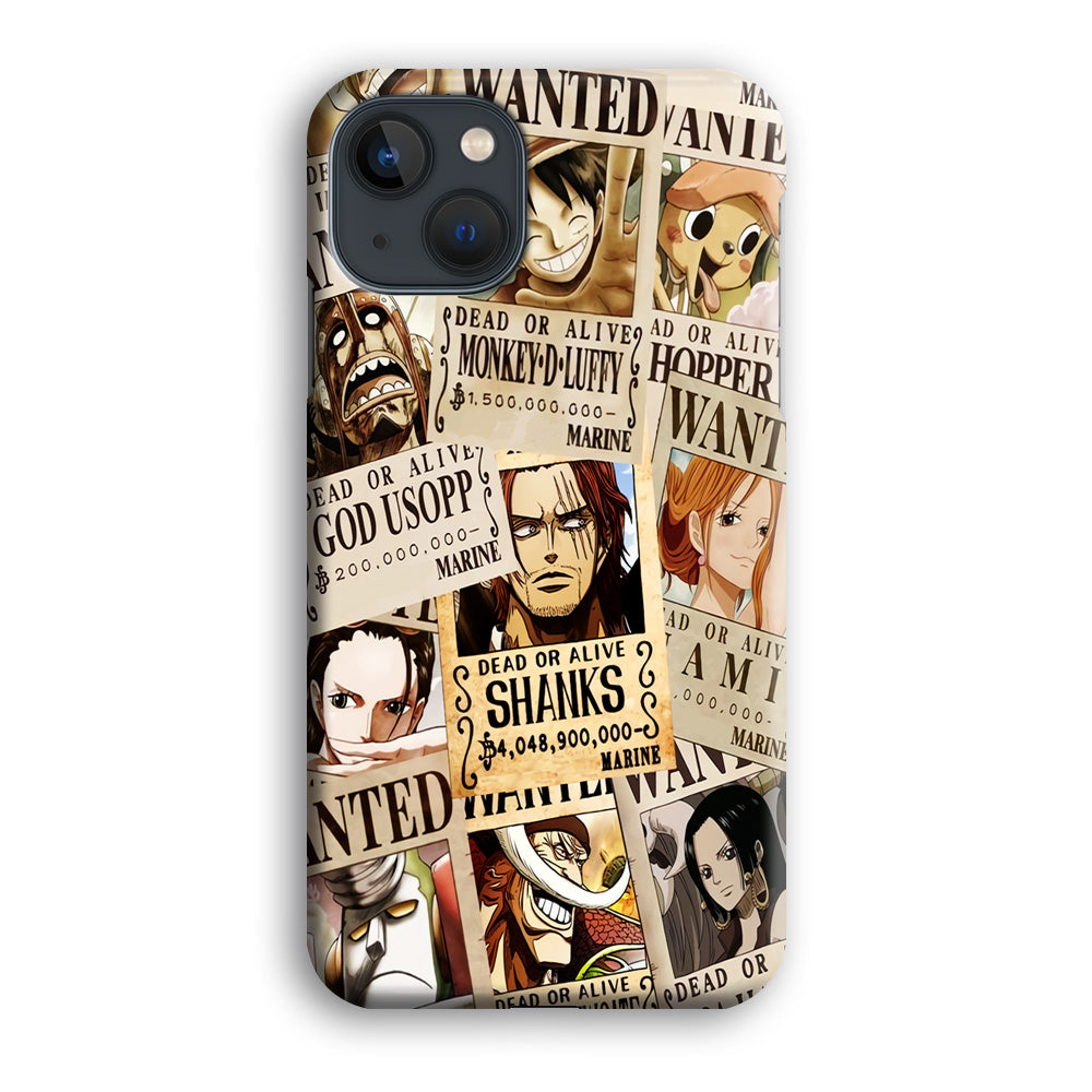 One Piece Wanted Poster iPhone 14 Case