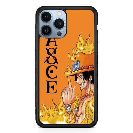 One Piece Ace Orange Tatto iPhone 15 Pro Max Case