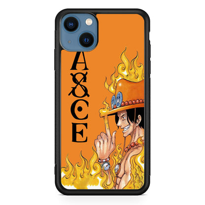 One Piece Ace Orange Tatto iPhone 15 Plus Case