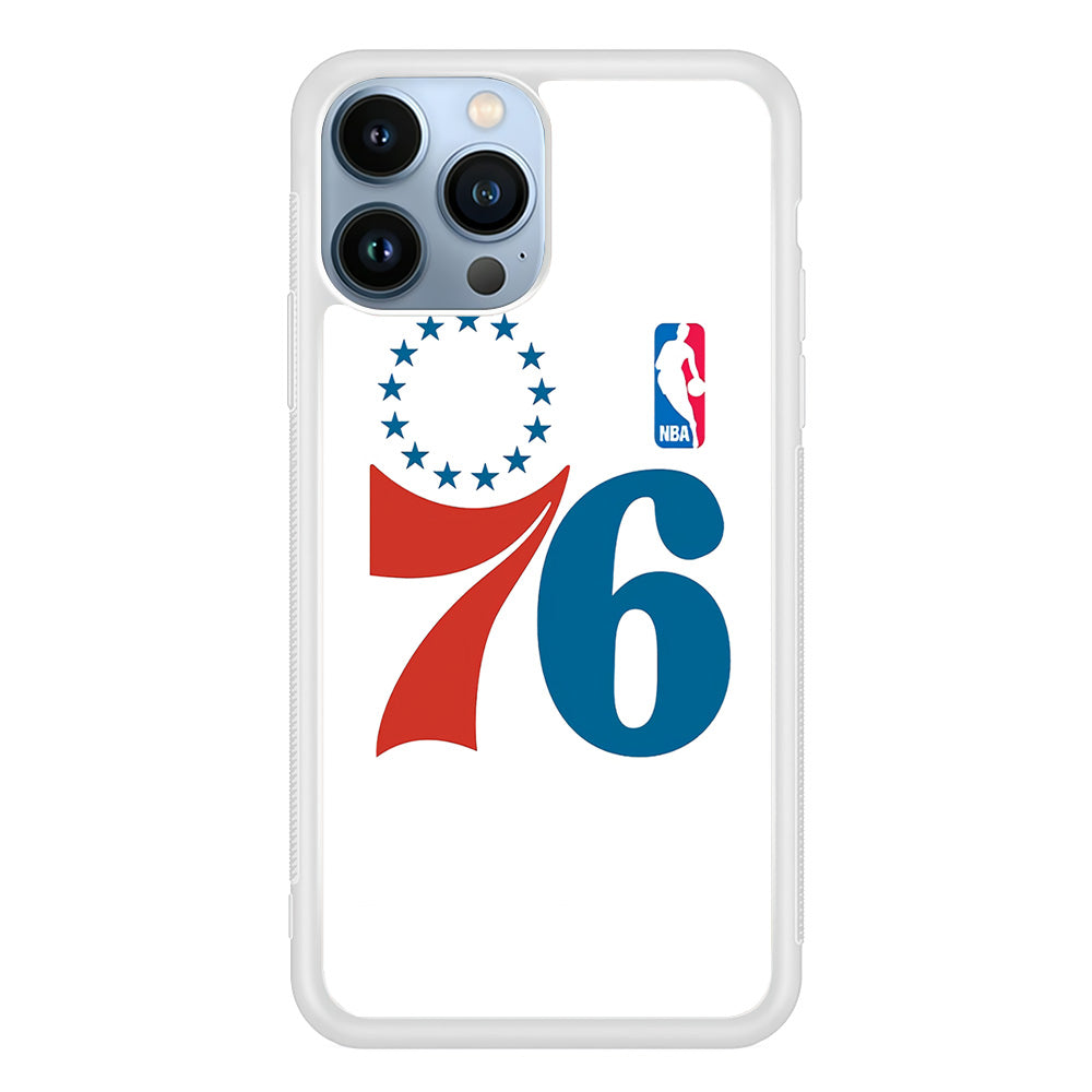Philadelphia 76ers White iPhone 14 Pro Max Case
