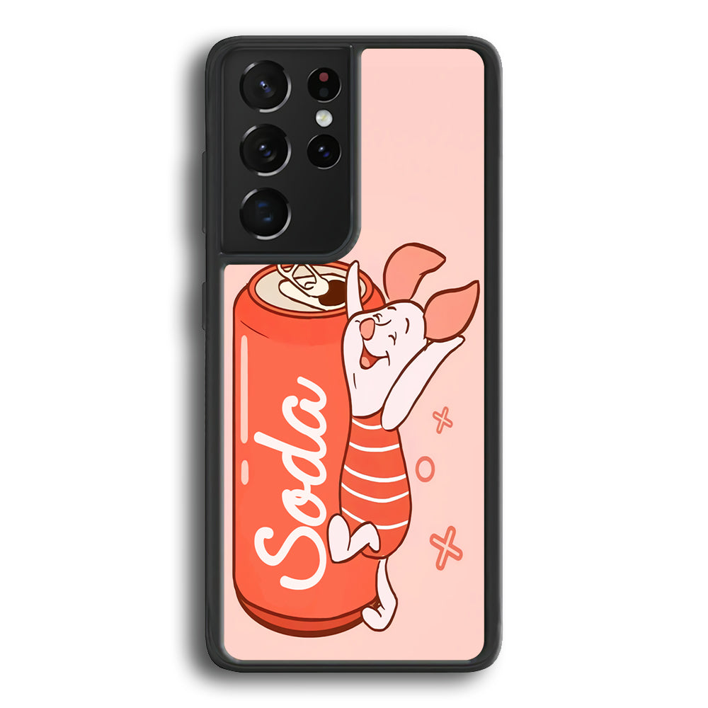 Piglet Winnie The Pooh Favorite Sodas Samsung Galaxy S22 Ultra Case - Ezzystore