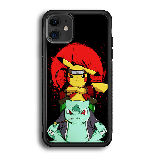 Pikachu Cosplay Naruto And Gamabunta iPhone 12 Case