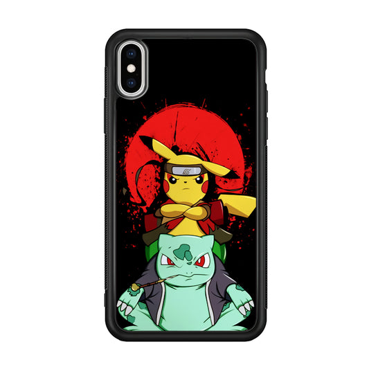 Pikachu Cosplay Naruto And Gamabunta iPhone XS Case