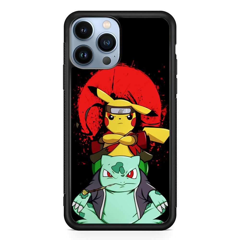 Pikachu Cosplay Naruto And Gamabunta iPhone 14 Pro Max Case