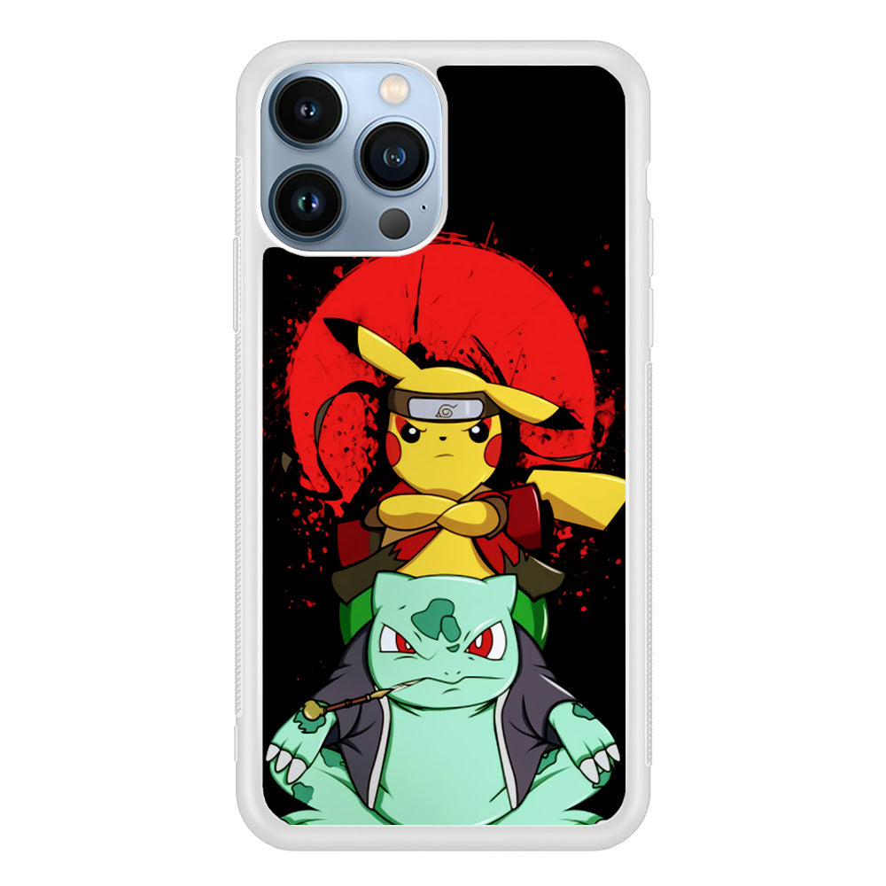 Pikachu Cosplay Naruto And Gamabunta iPhone 14 Pro Max Case