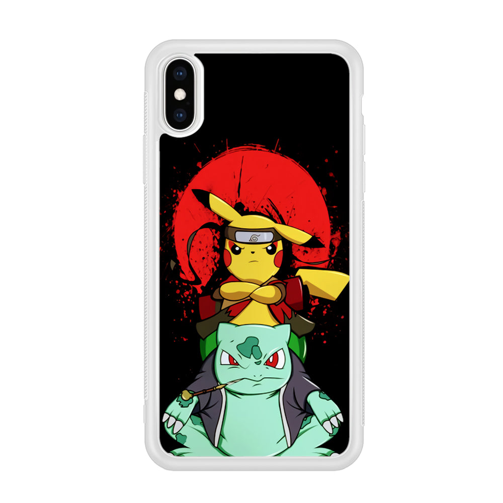 Pikachu Cosplay Naruto And Gamabunta iPhone Xs Max Case