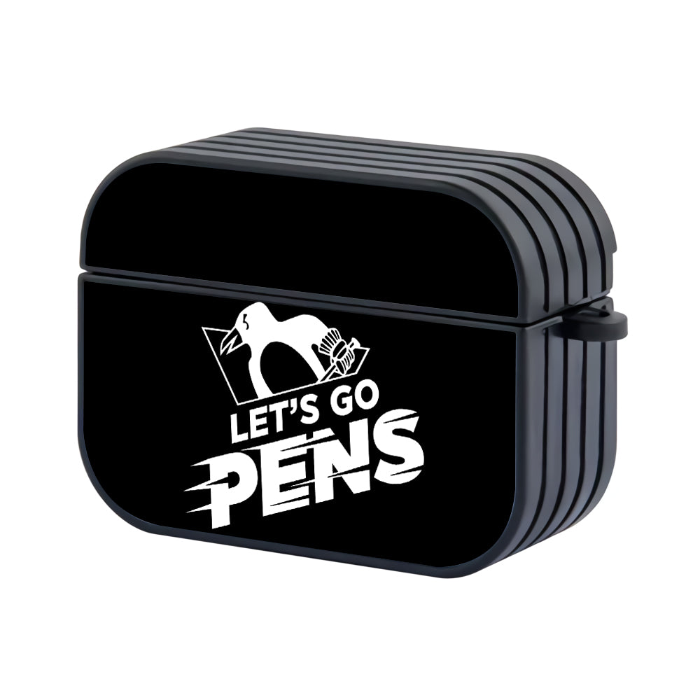 Pittsburgh Penguins Lets Go Pens Hard Plastic Case Cover For Apple Airpods Pro - Ezzystore