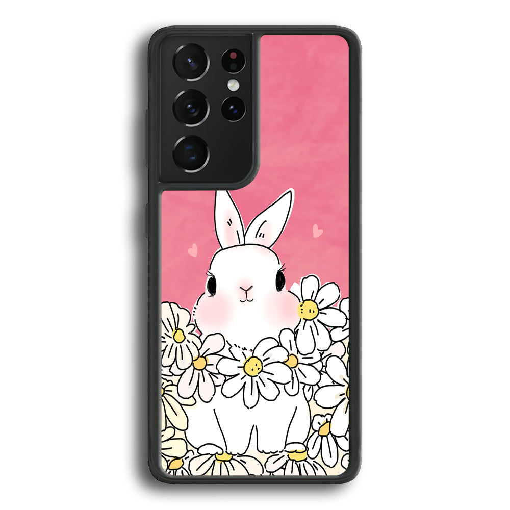 Rabbit CuteFlowers Samsung Galaxy S23 Ultra Case - Ezzystore
