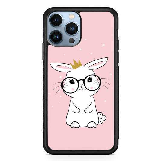Rabbit Eyeglasses King iPhone 14 Pro Max Case