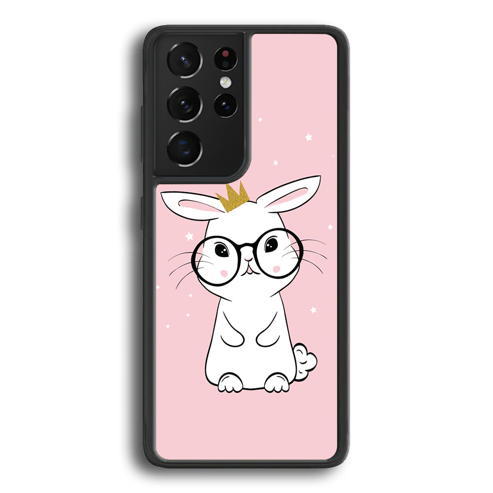 Rabbit Eyeglasses King Samsung Galaxy S24 Ultra Case - Ezzystore