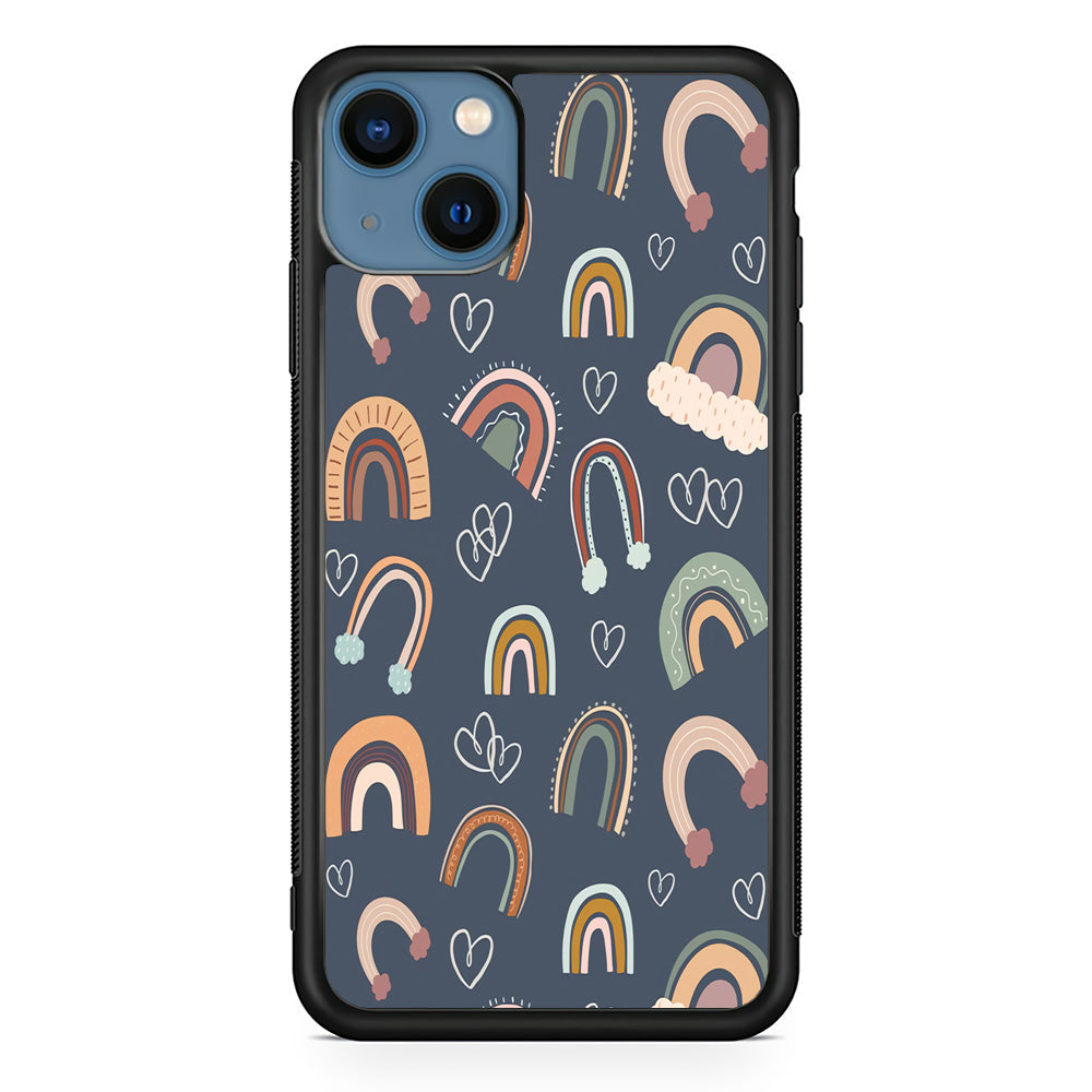 Rainbow Aesthetic Navy iPhone 15 Case