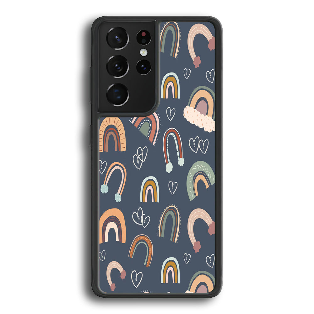 Rainbow Aesthetic Navy Samsung Galaxy S24 Ultra Case - Ezzystore