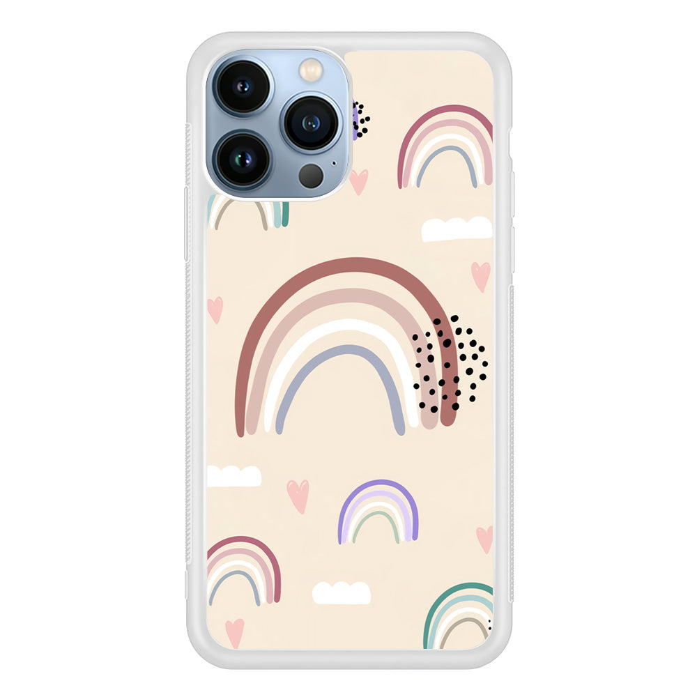Rainbow Aesthetic Soft Colour  iPhone 14 Pro Case