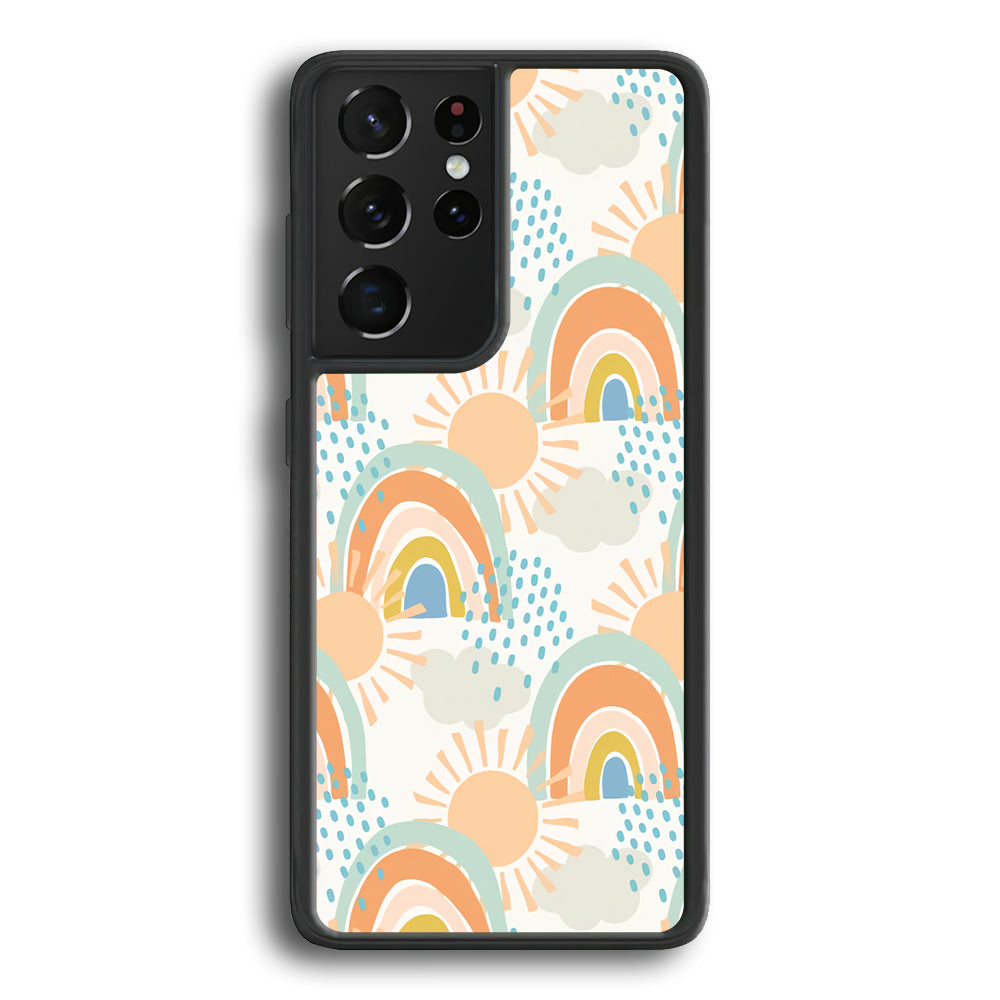 Rainbow Aesthetic Sun Samsung Galaxy S23 Ultra Case - Ezzystore