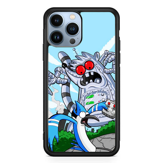 Regular Show Mordecai Battle Rigby Robot iPhone 15 Pro Max Case