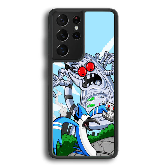 Regular Show Mordecai Battle Rigby Robot Samsung Galaxy S24 Ultra Case - Ezzystore