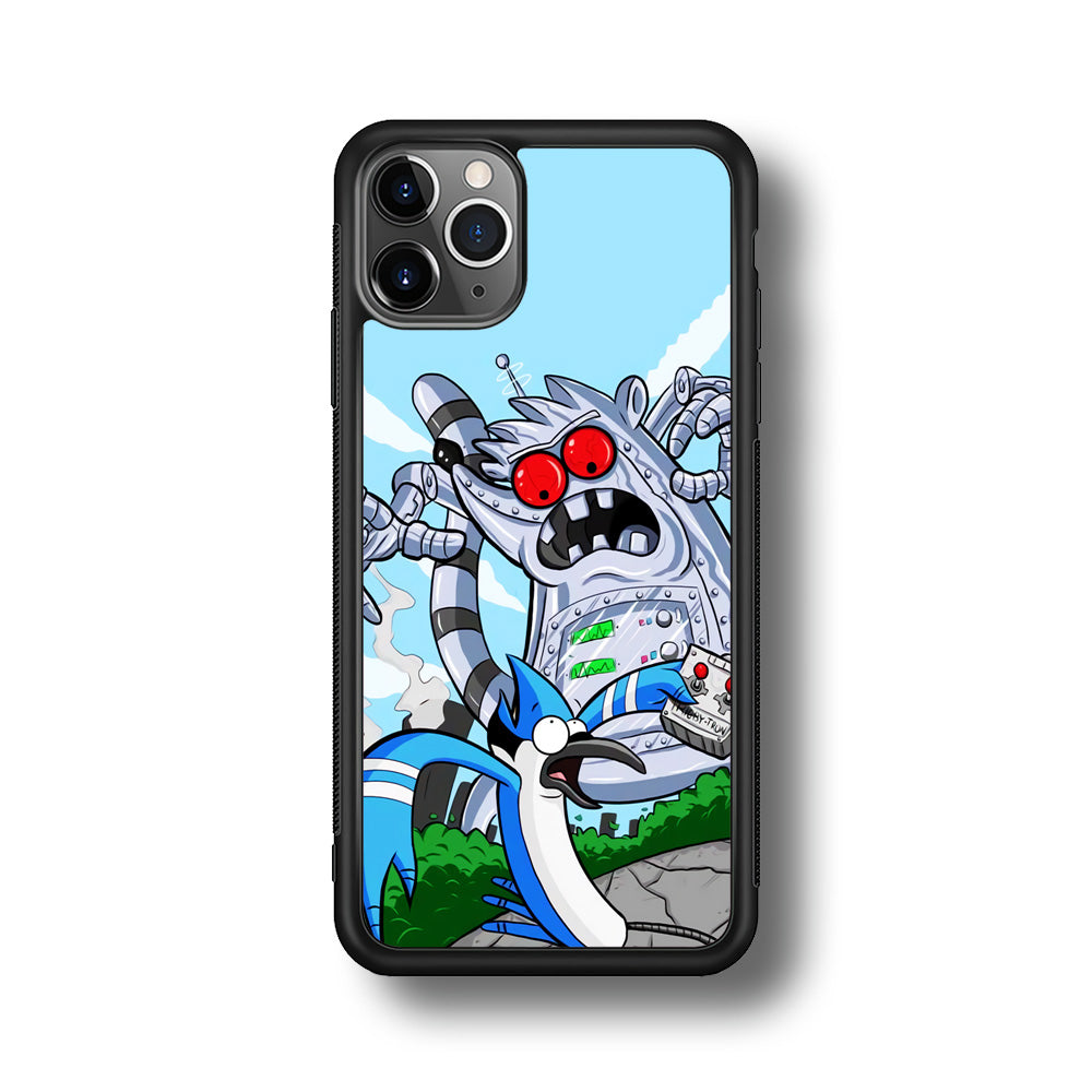 Regular Show Mordecai Battle Rigby Robot iPhone 11 Pro Case