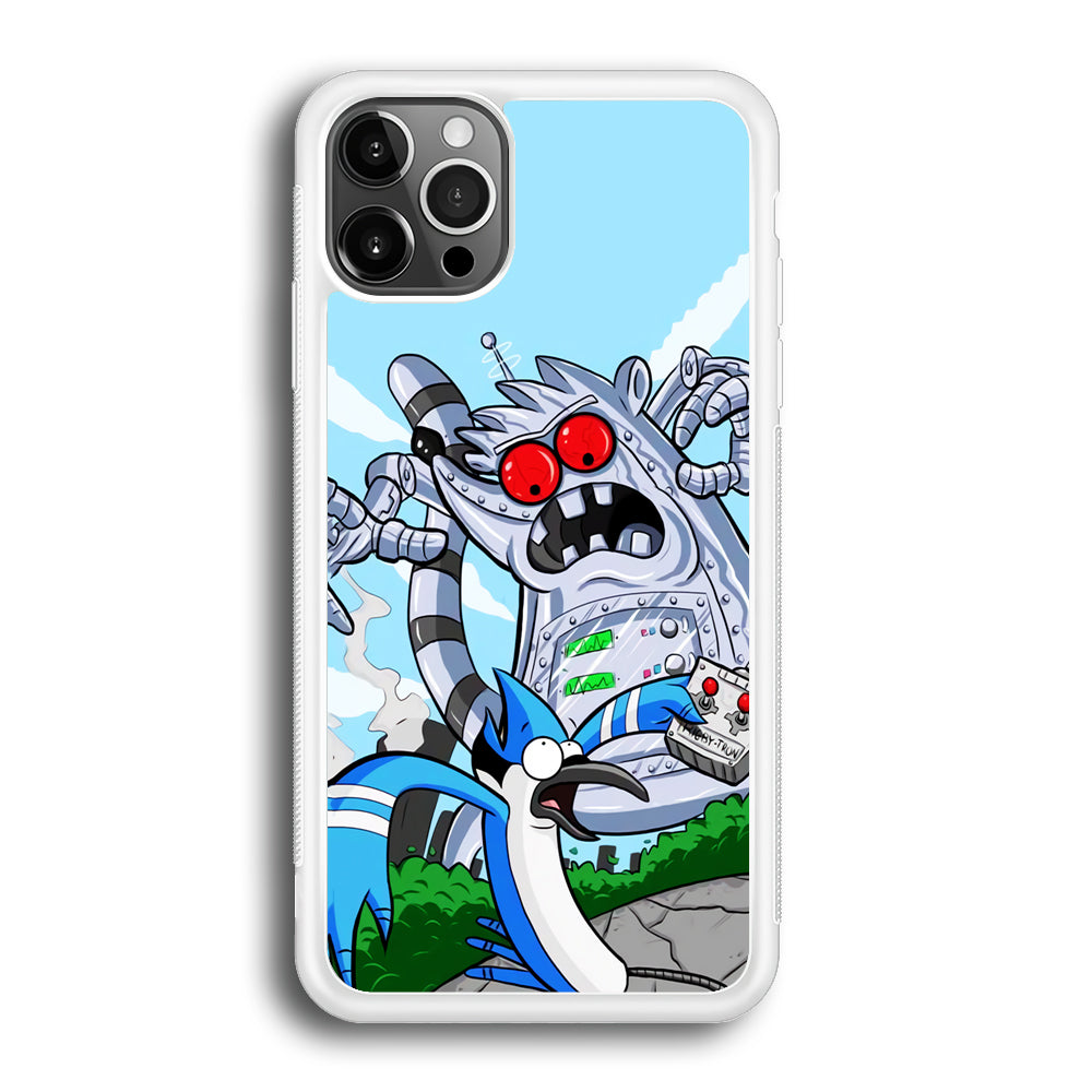 Regular Show Mordecai Battle Rigby Robot iPhone 12 Pro Max Case