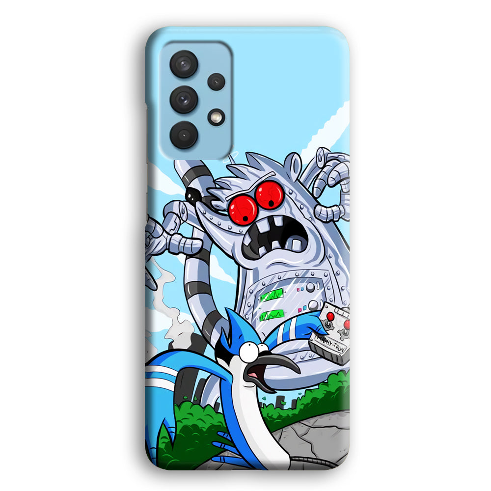 Regular Show Mordecai Battle Rigby Robot Samsung Galaxy A32 Case