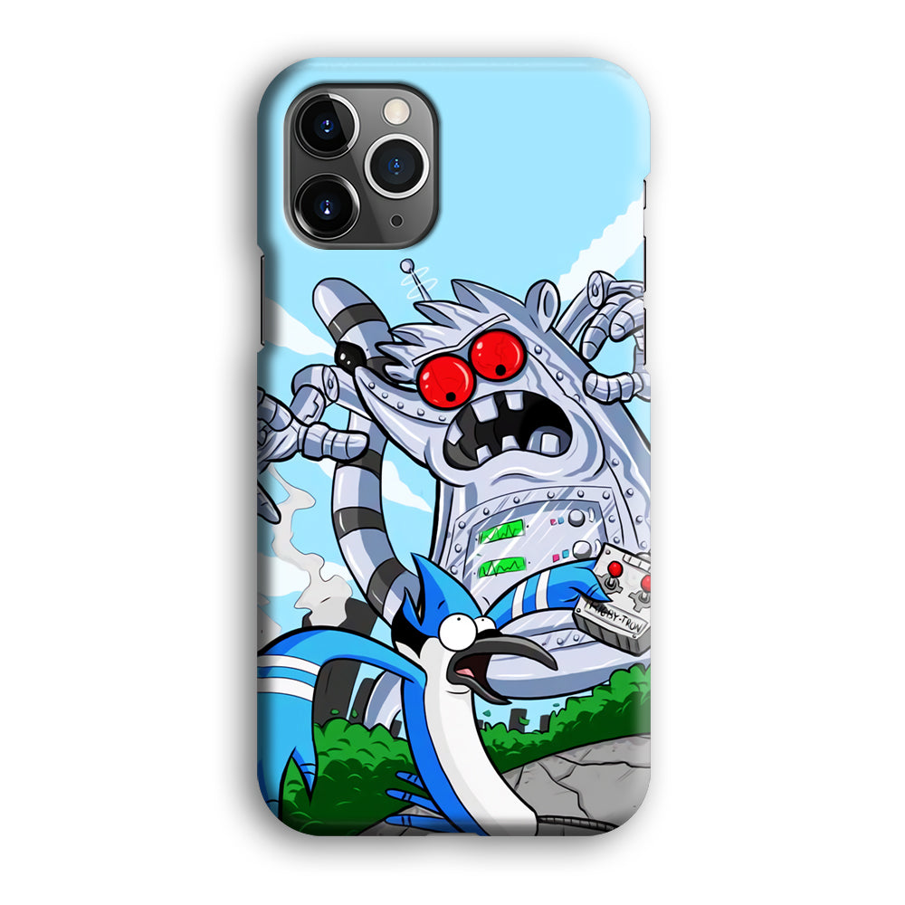 Regular Show Mordecai Battle Rigby Robot iPhone 12 Pro Max Case