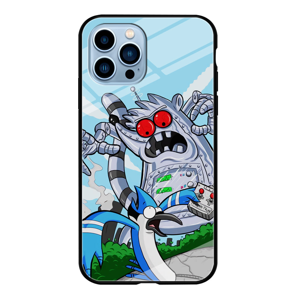 Regular Show Mordecai Battle Rigby Robot iPhone 15 Pro Case