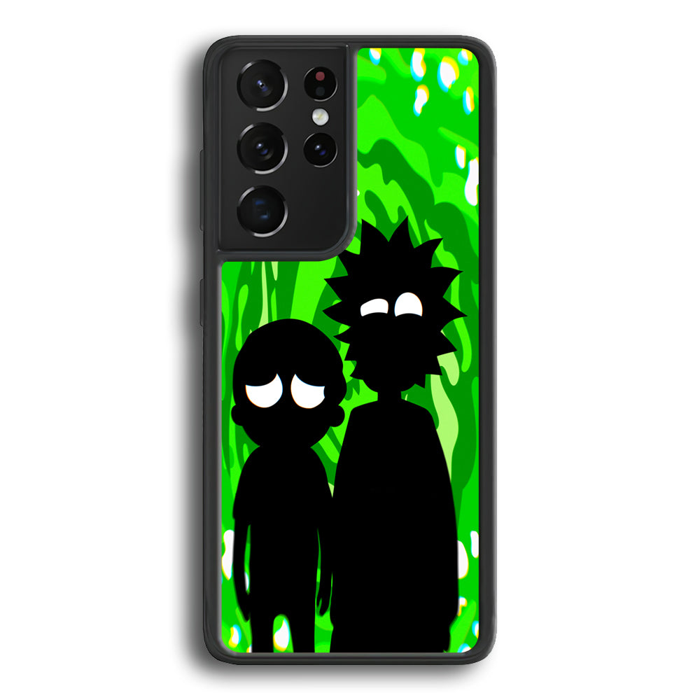 Rick And Morty Silhouette Of Slime Samsung Galaxy S23 Ultra Case - Ezzystore