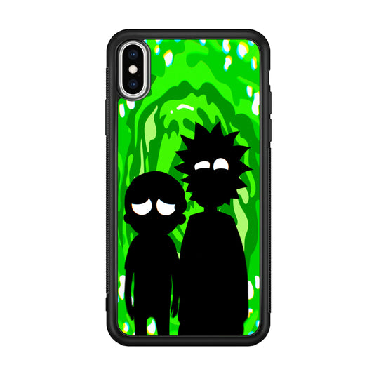 Rick And Morty Silhouette Of Slime iPhone X Case