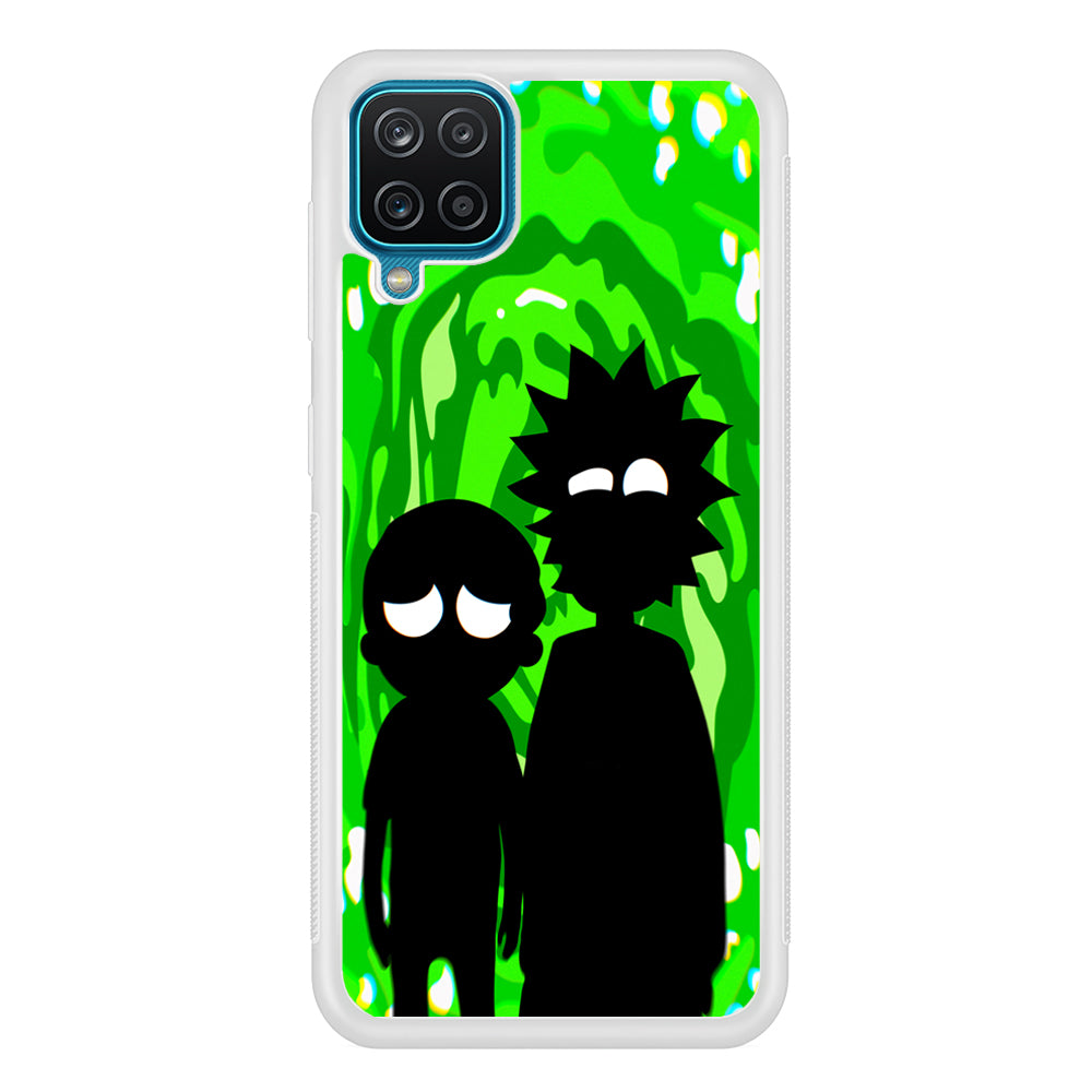 Rick And Morty Silhouette Of Slime Samsung Galaxy A12 Case