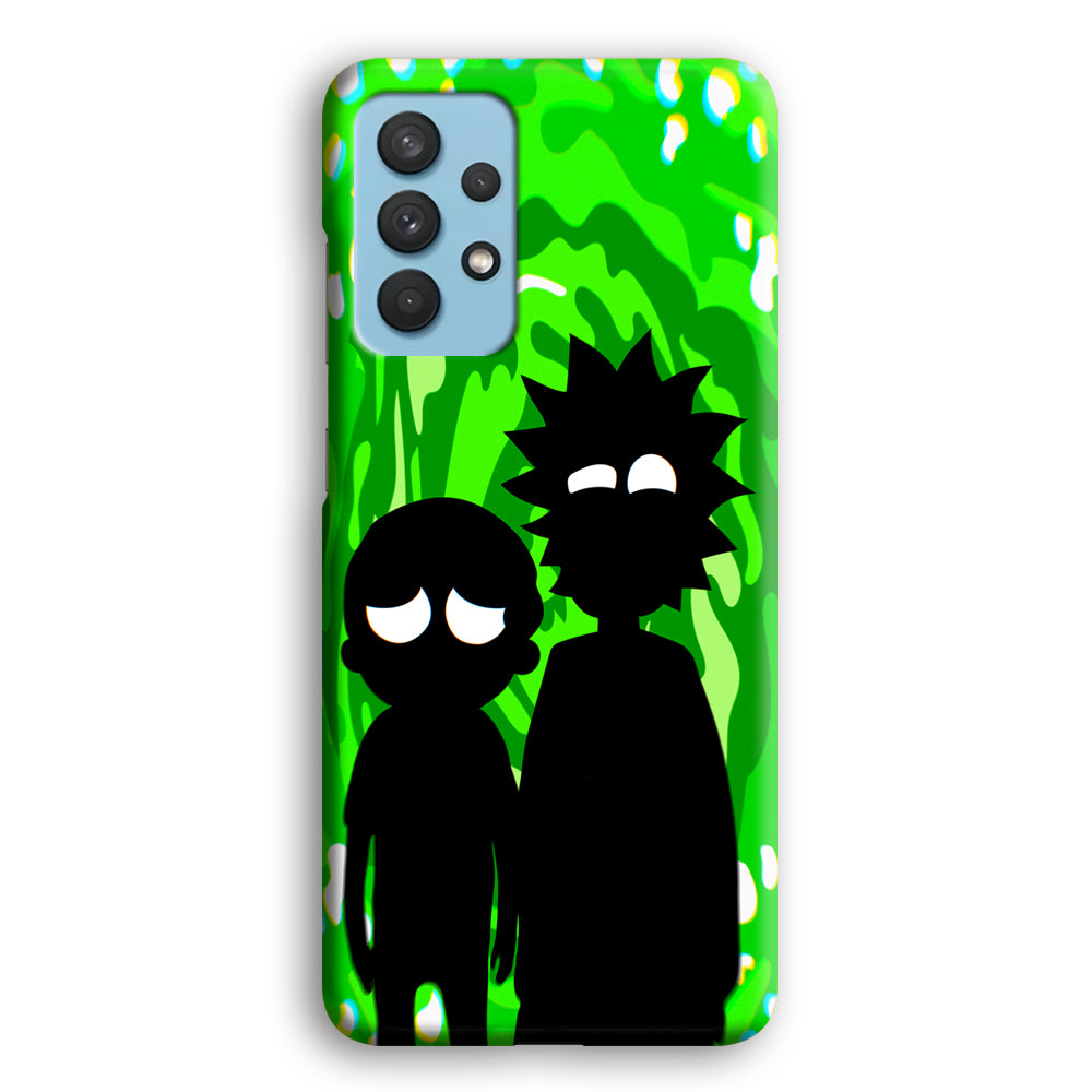 Rick And Morty Silhouette Of Slime Samsung Galaxy A32 Case