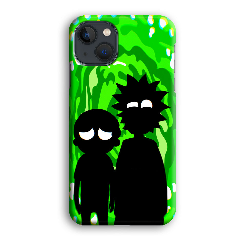 Rick And Morty Silhouette Of Slime iPhone 14 Plus Case