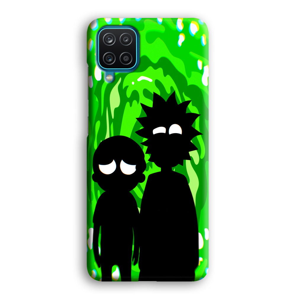 Rick And Morty Silhouette Of Slime Samsung Galaxy A12 Case