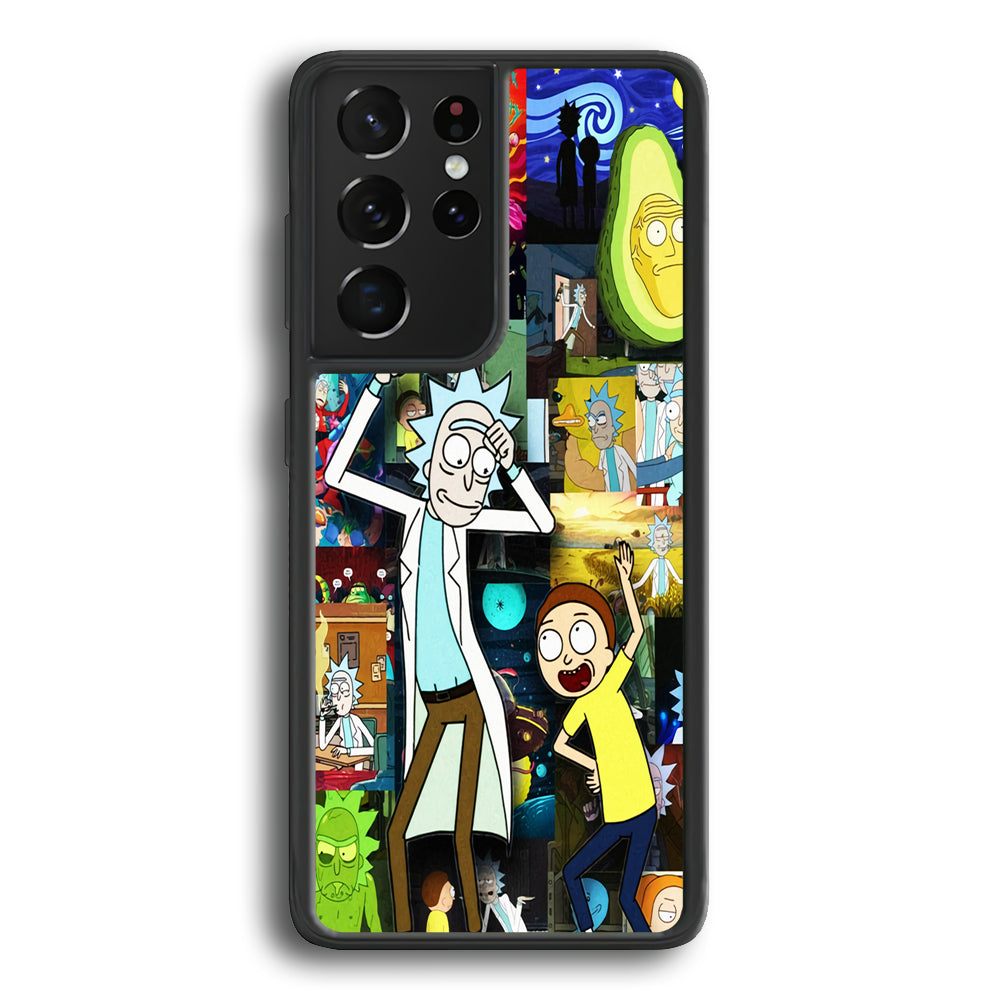 Rick and Morty Dance In Collage Samsung Galaxy S24 Ultra Case - Ezzystore