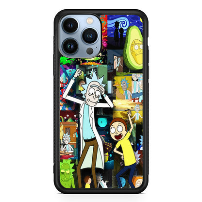 Rick and Morty Dance In Collage iPhone 14 Pro Max Case