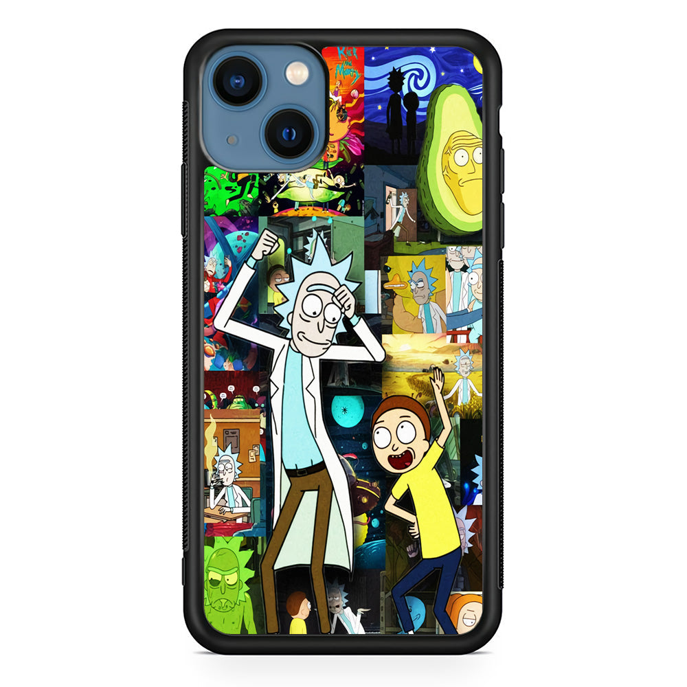 Rick and Morty Dance In Collage iPhone 14 Case