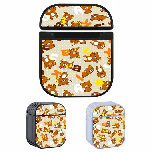Rilakkuma Alphabet Dot Pattern Hard Plastic Case Cover For Apple Airpods