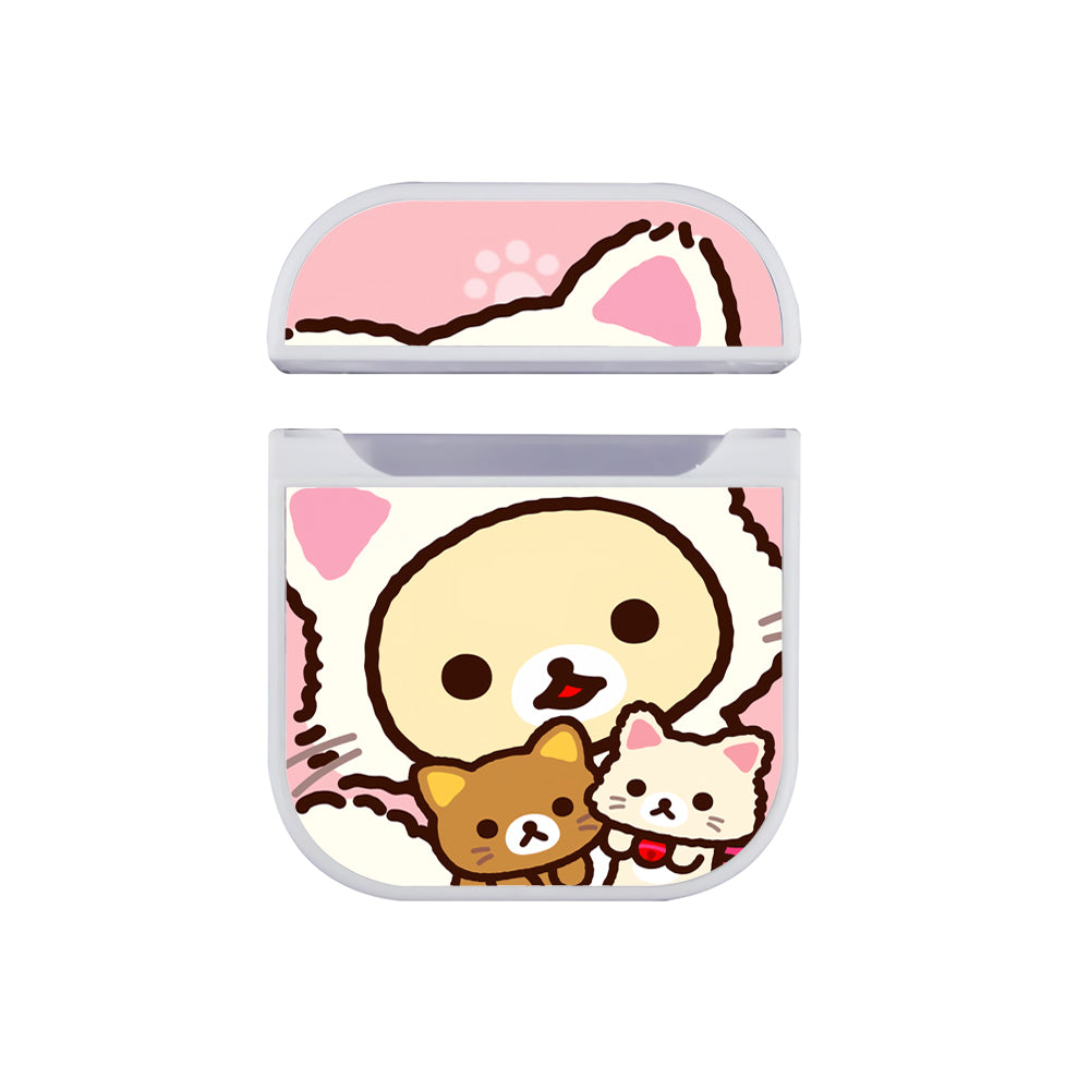 Rilakkuma Korilakkuma Cat Cosplay Hard Plastic Case Cover For Apple Airpods