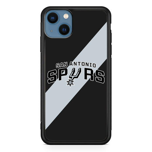 San Antonio Spurs Stripe Grey iPhone 14 Case