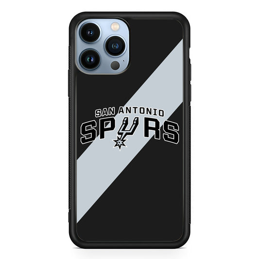 San Antonio Spurs Stripe Grey iPhone 13 Pro Max Case