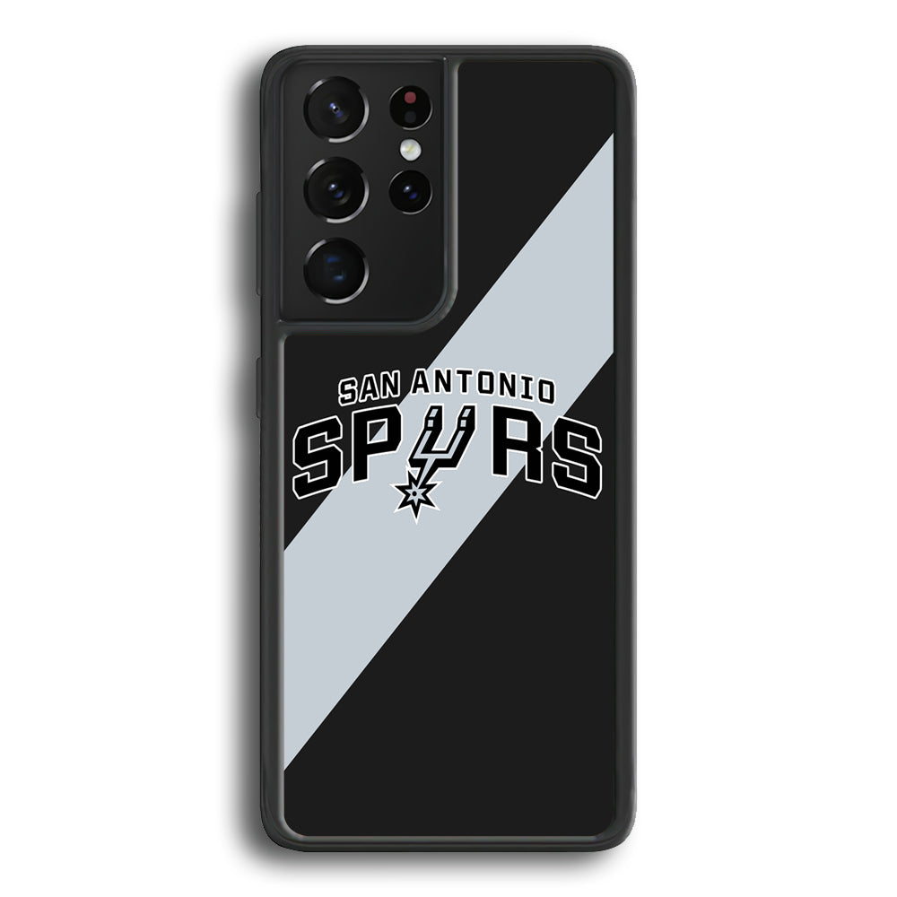 San Antonio Spurs Stripe Grey Samsung Galaxy S24 Ultra Case - Ezzystore