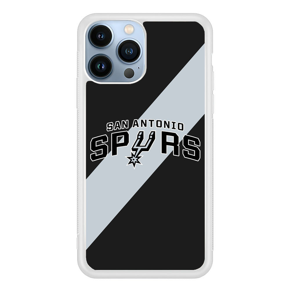 San Antonio Spurs Stripe Grey iPhone 15 Pro Max Case