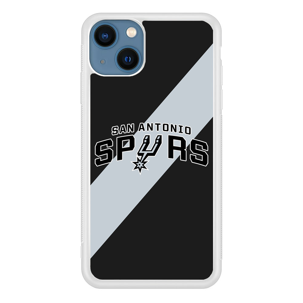 San Antonio Spurs Stripe Grey iPhone 13 Case