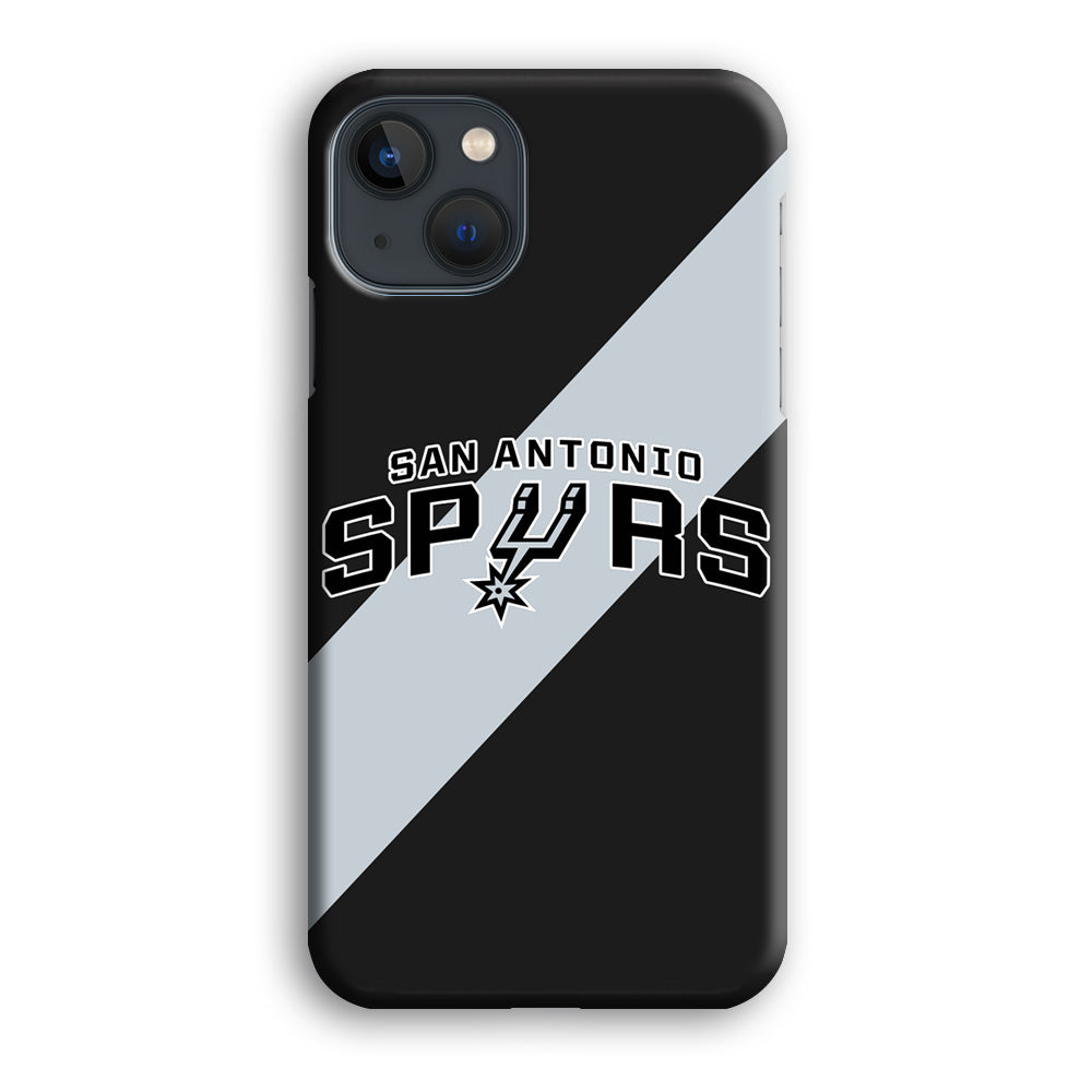 San Antonio Spurs Stripe Grey iPhone 13 Case