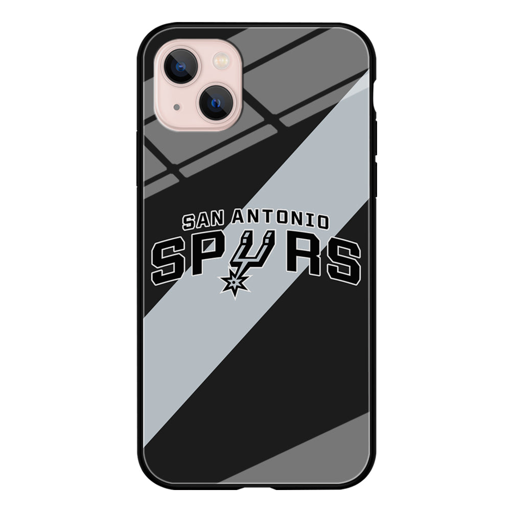 San Antonio Spurs Stripe Grey iPhone 13 Case
