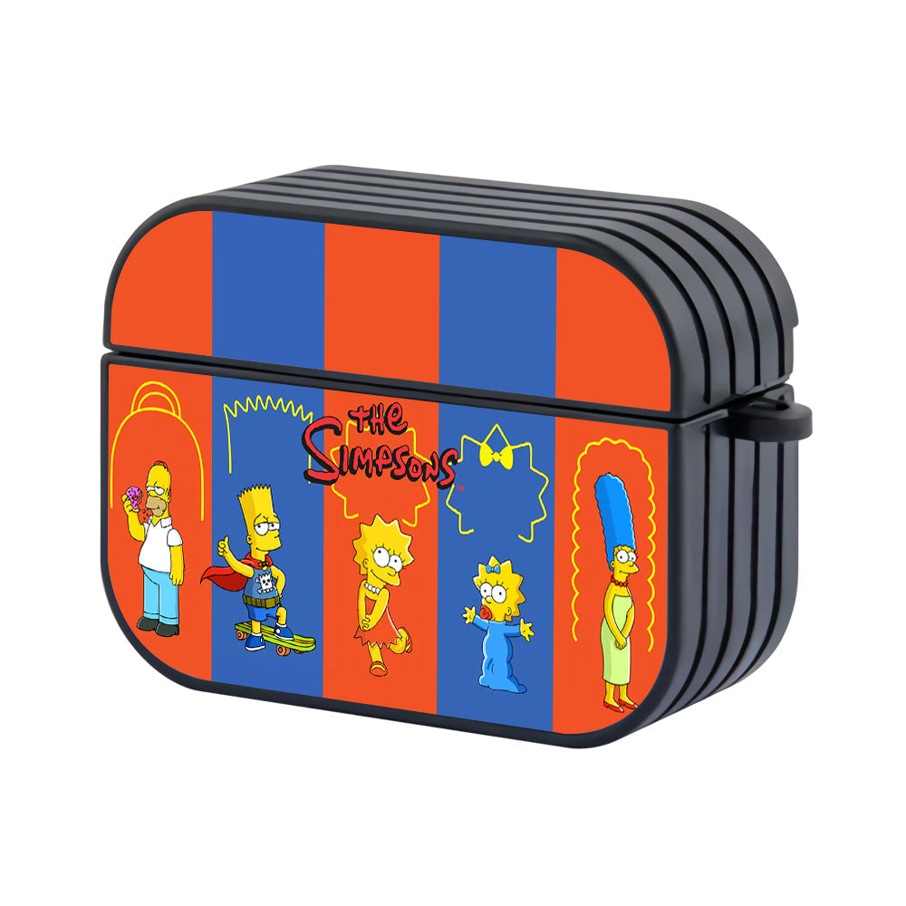 Simpson Family Art Hard Plastic Case Cover For Apple Airpods Pro 3 - Ezzystore