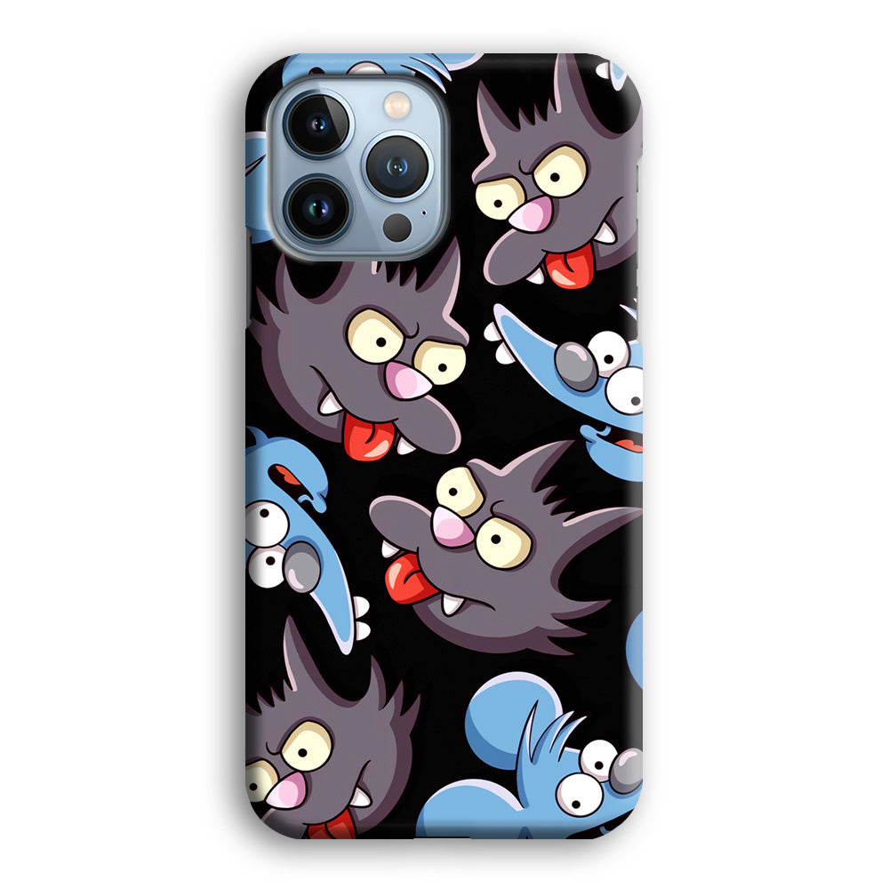 Simpson Snowball Cat iPhone 15 Pro Case